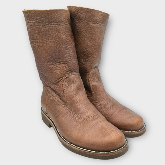 Roots Roll Over Tribe Leather Boots - Picture 1 of 12